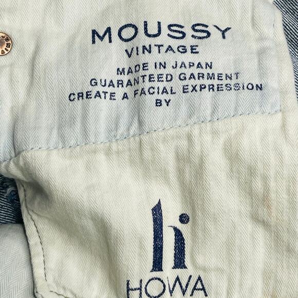 Moussy Vintage Womens Guilford Straight Leg Distressed Jeans size 28 Medium Blue - Picture 10 of 14